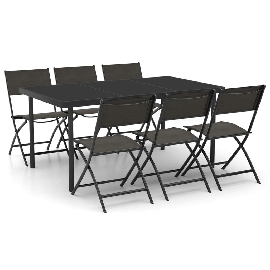 7 Piece Outdoor Dining Set Steel 3073505