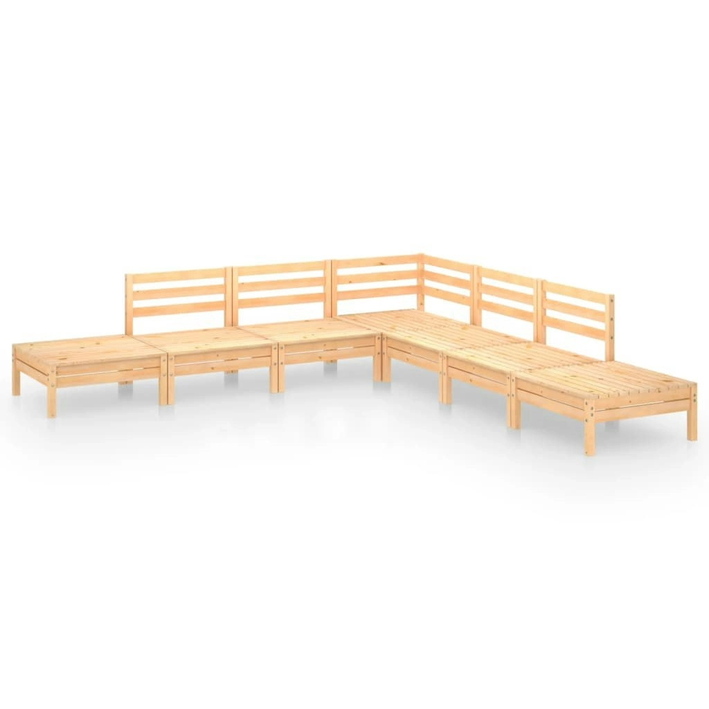 7 Piece Garden Lounge Set Solid Pinewood 3082647