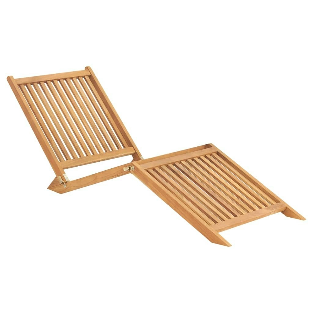 Sun Lounger Solid Teak Wood 316152