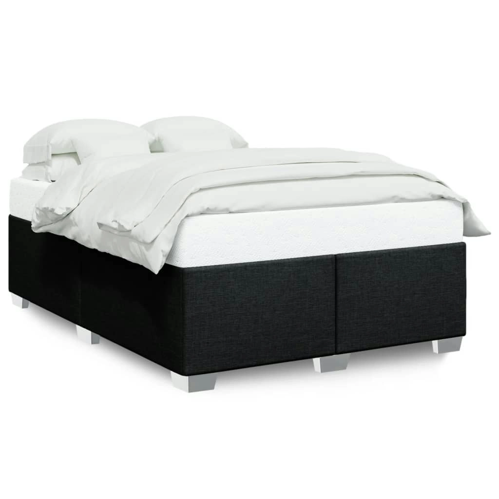 Bed Frame without Mattress Black Double Fabric 3284529