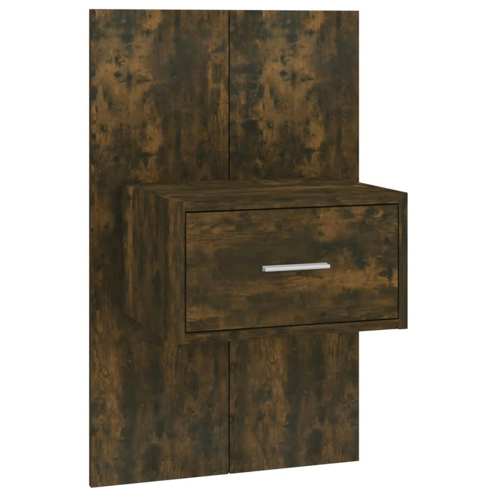 Wall-mounted Bedside Cabinet Smoked Oak 816952