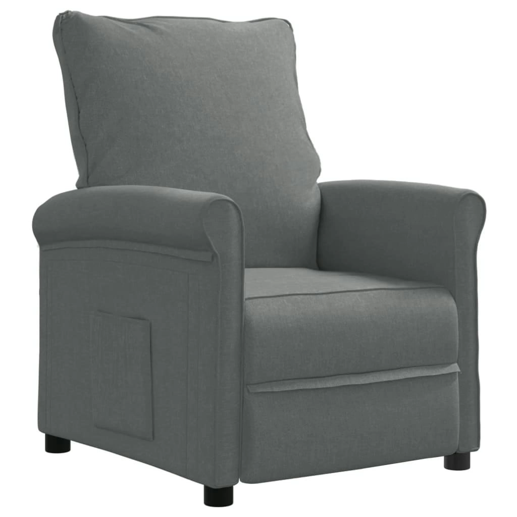 Recliner Chair Dark Grey Fabric 322445