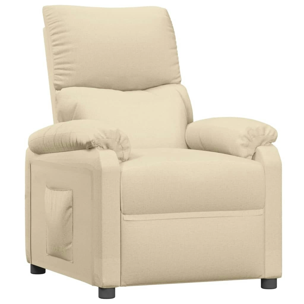 Recliner Chair Cream Fabric 344902