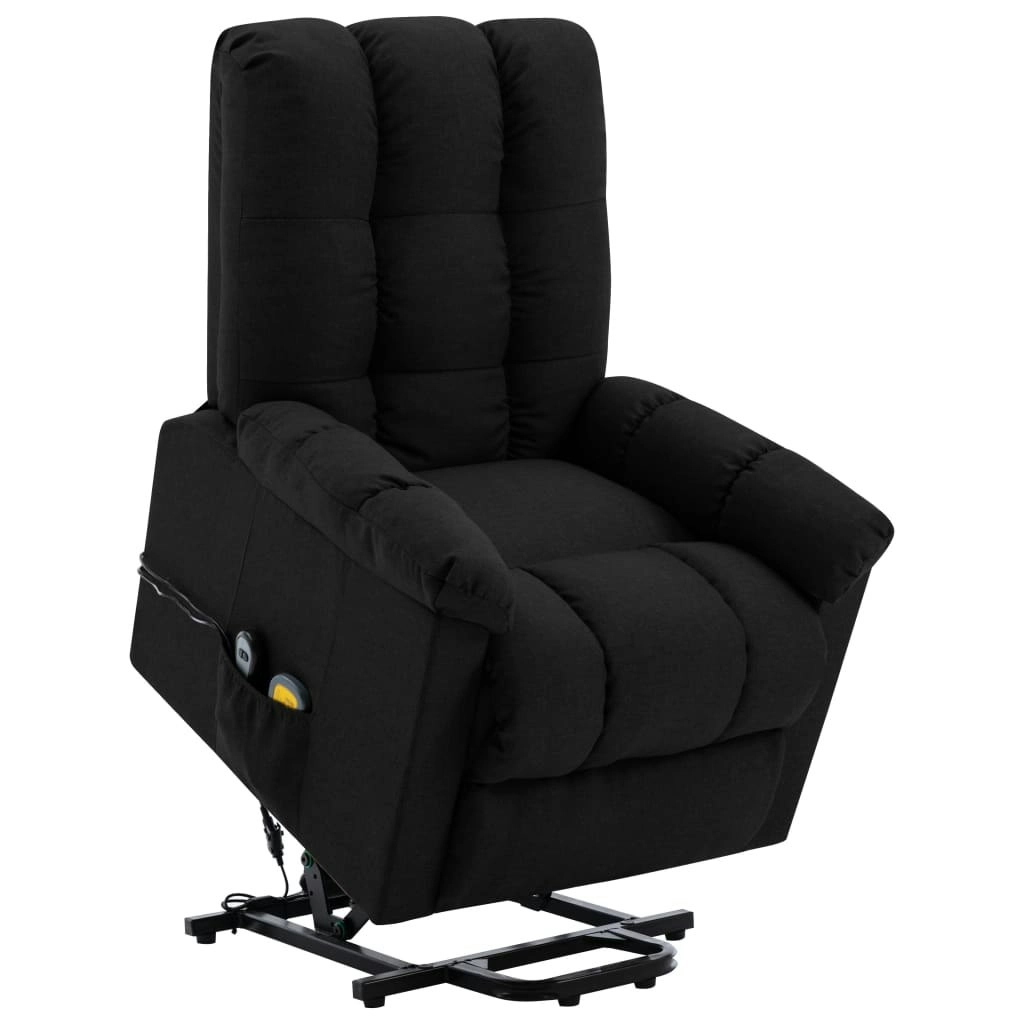 Stand up Massage Chair Black Fabric 321392