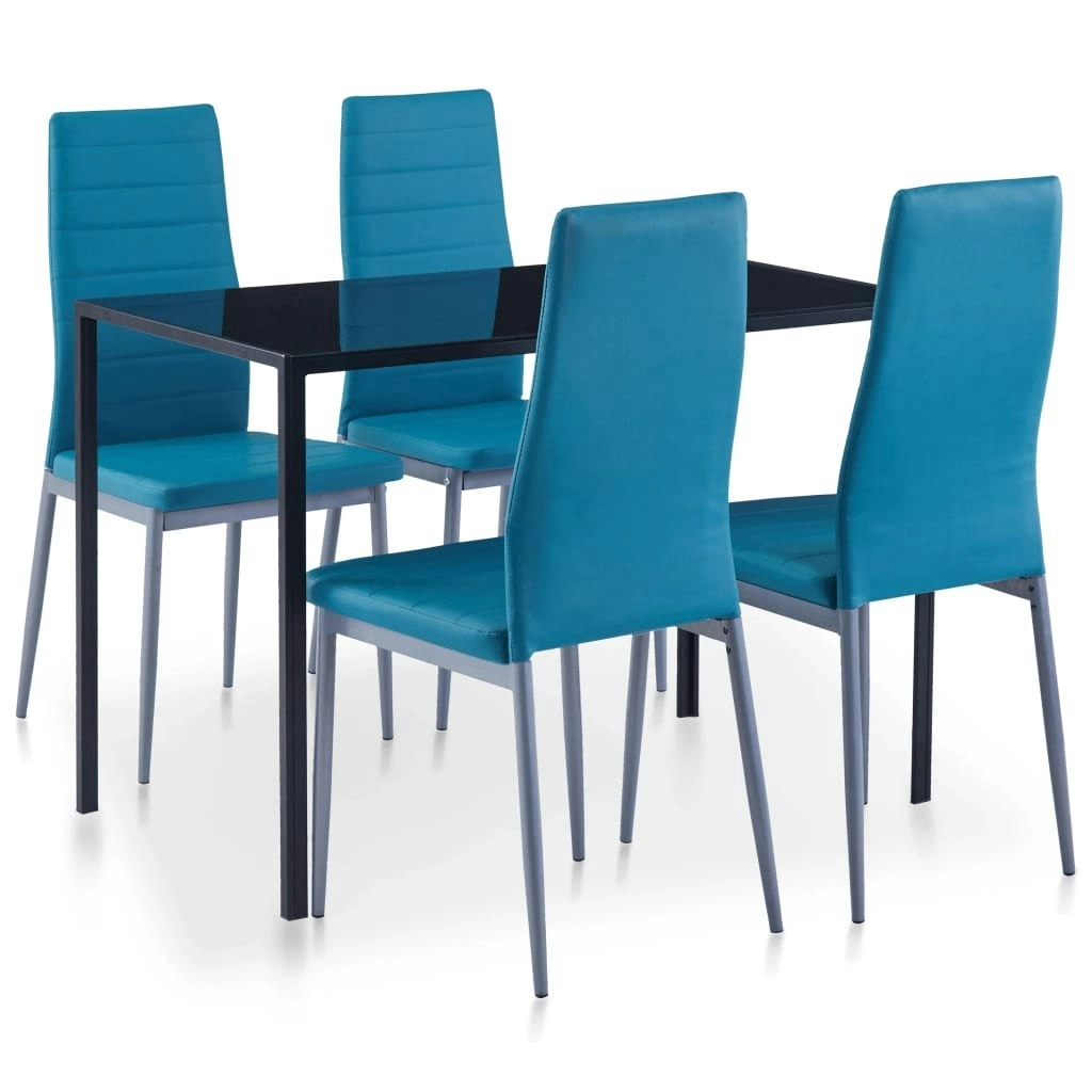 Five Piece Dining Set Blue 281703