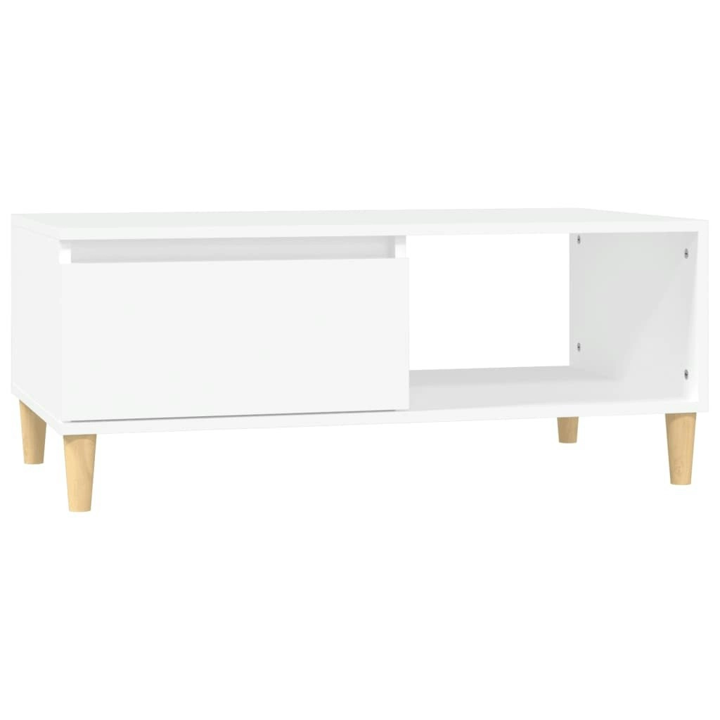 Coffee Table White 90x50x36.5 cm Engineered Wood 821044