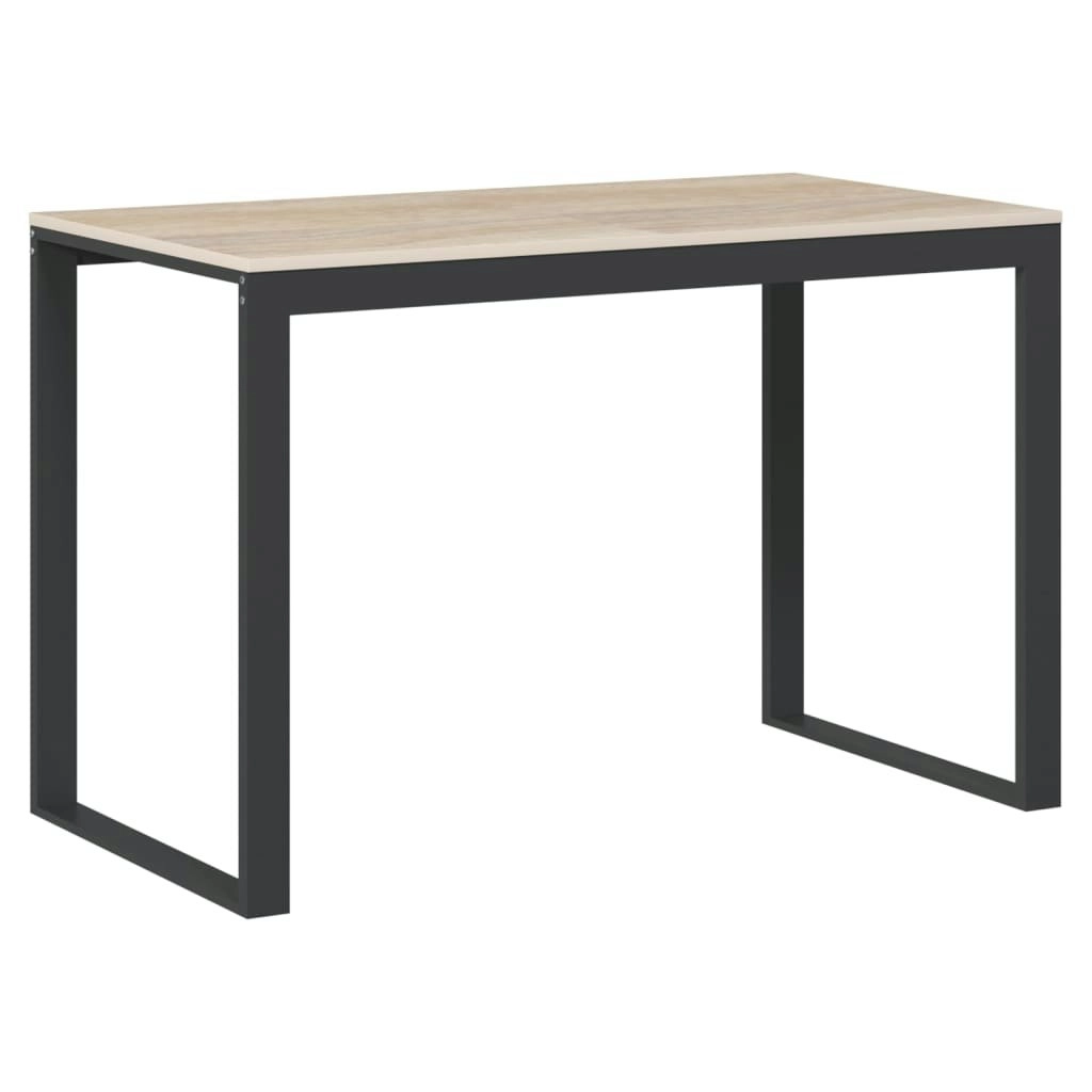 Computer Desk Black and Oak 110x60x73 cm Engineered Wood 30199