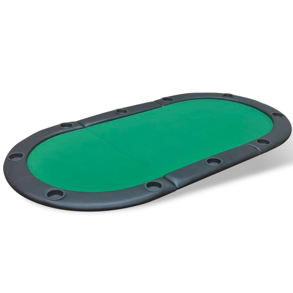 10-Player Foldable Poker Tabletop Green 80135