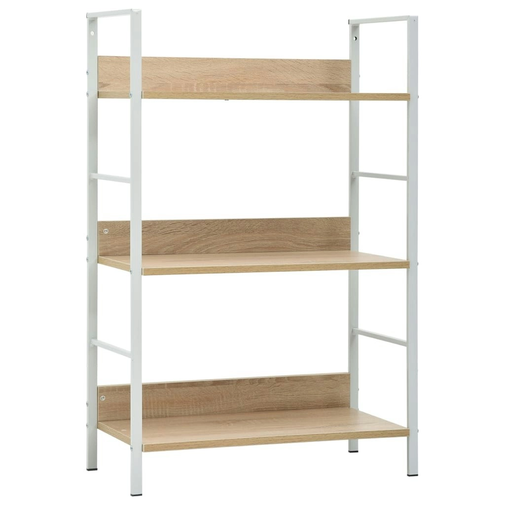 3-Layer Book Shelf Oak 60x27.6x90.5 cm Engineered Wood 288221