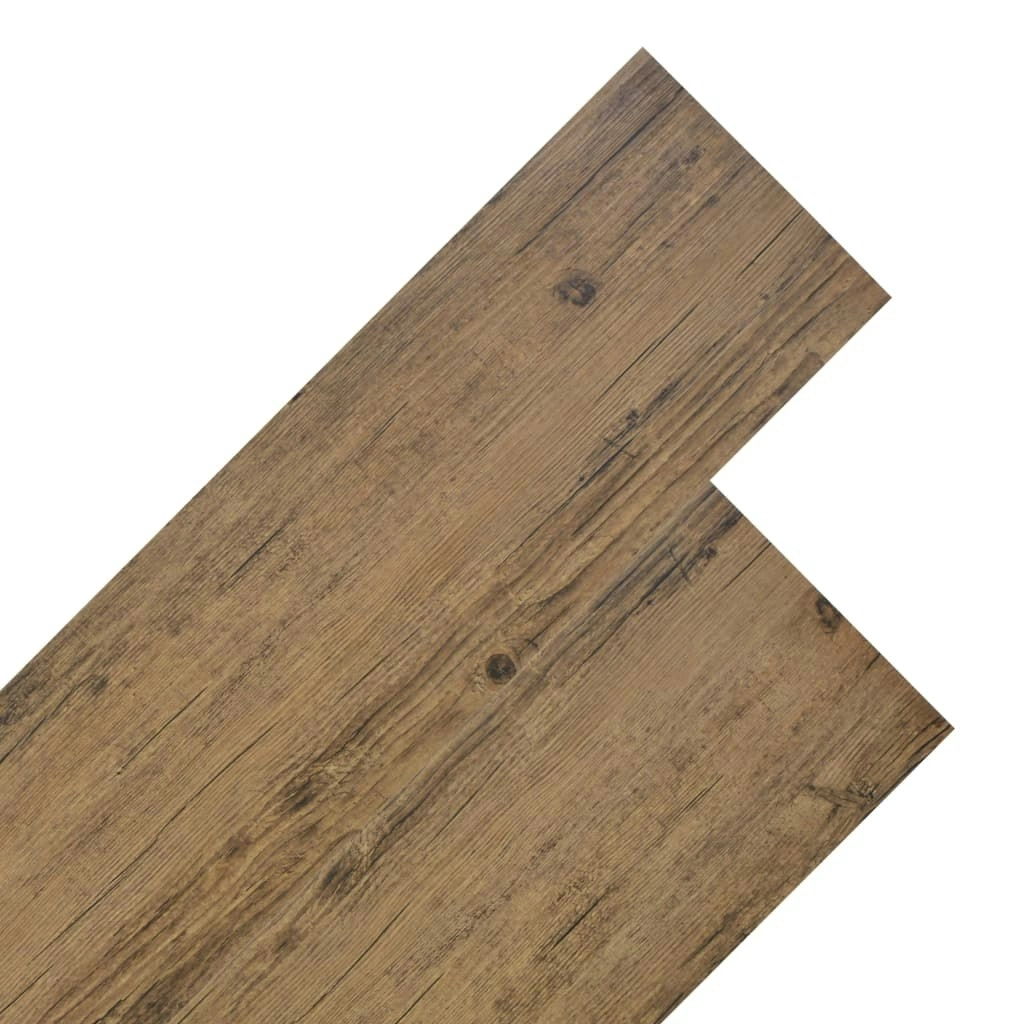 Non Self-adhesive PVC Flooring Planks 5.26 mÂ² 2 mm Walnut Brown 245162