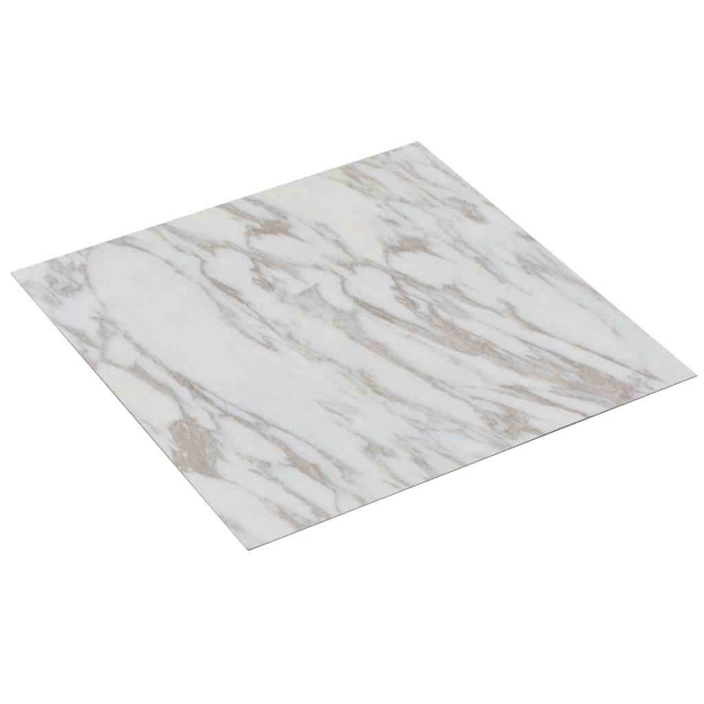 Self-adhesive PVC Flooring Planks 5.11 m? White Marble 144872