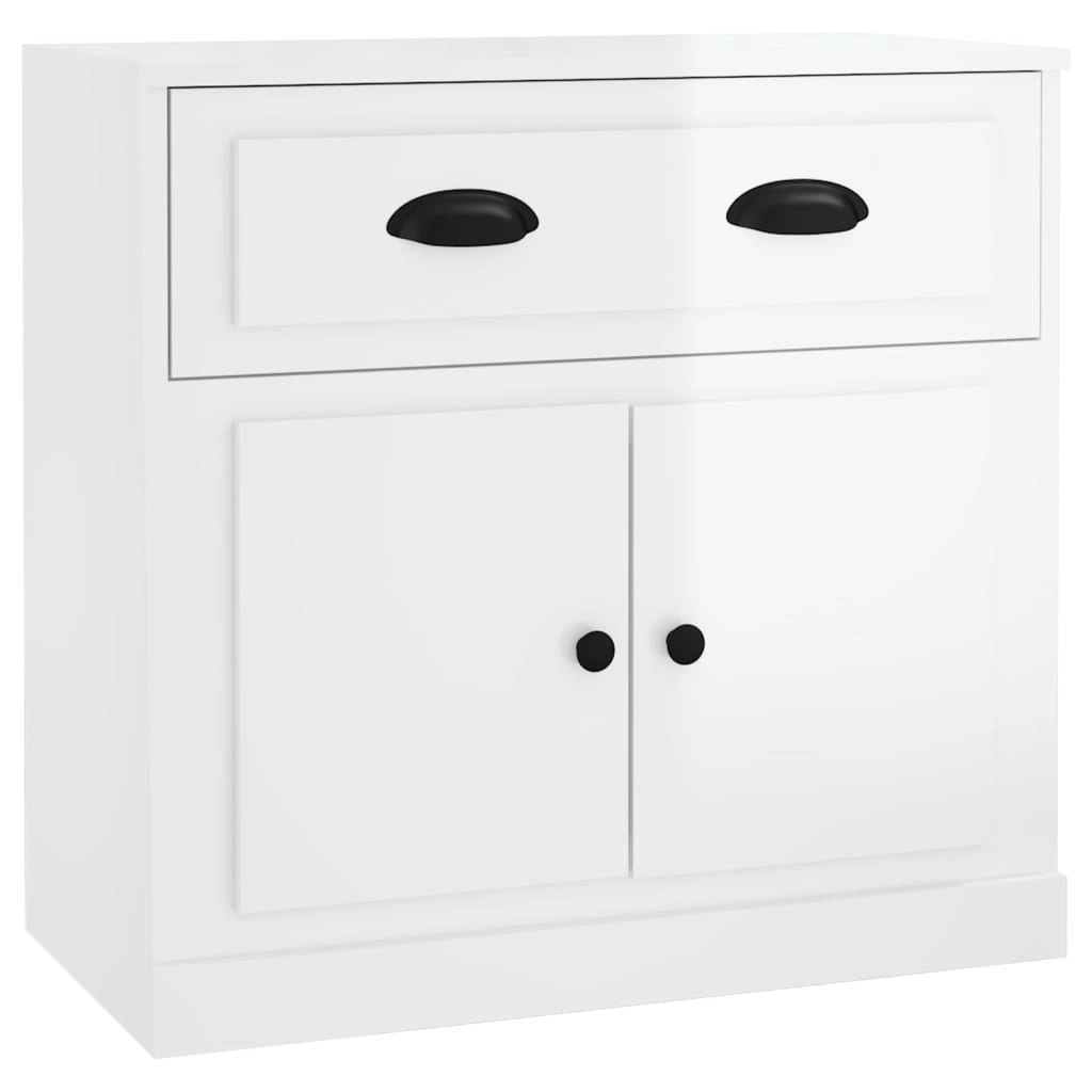 Sideboard High Gloss White 70x35.5x67.5 cm Engineered Wood 816426