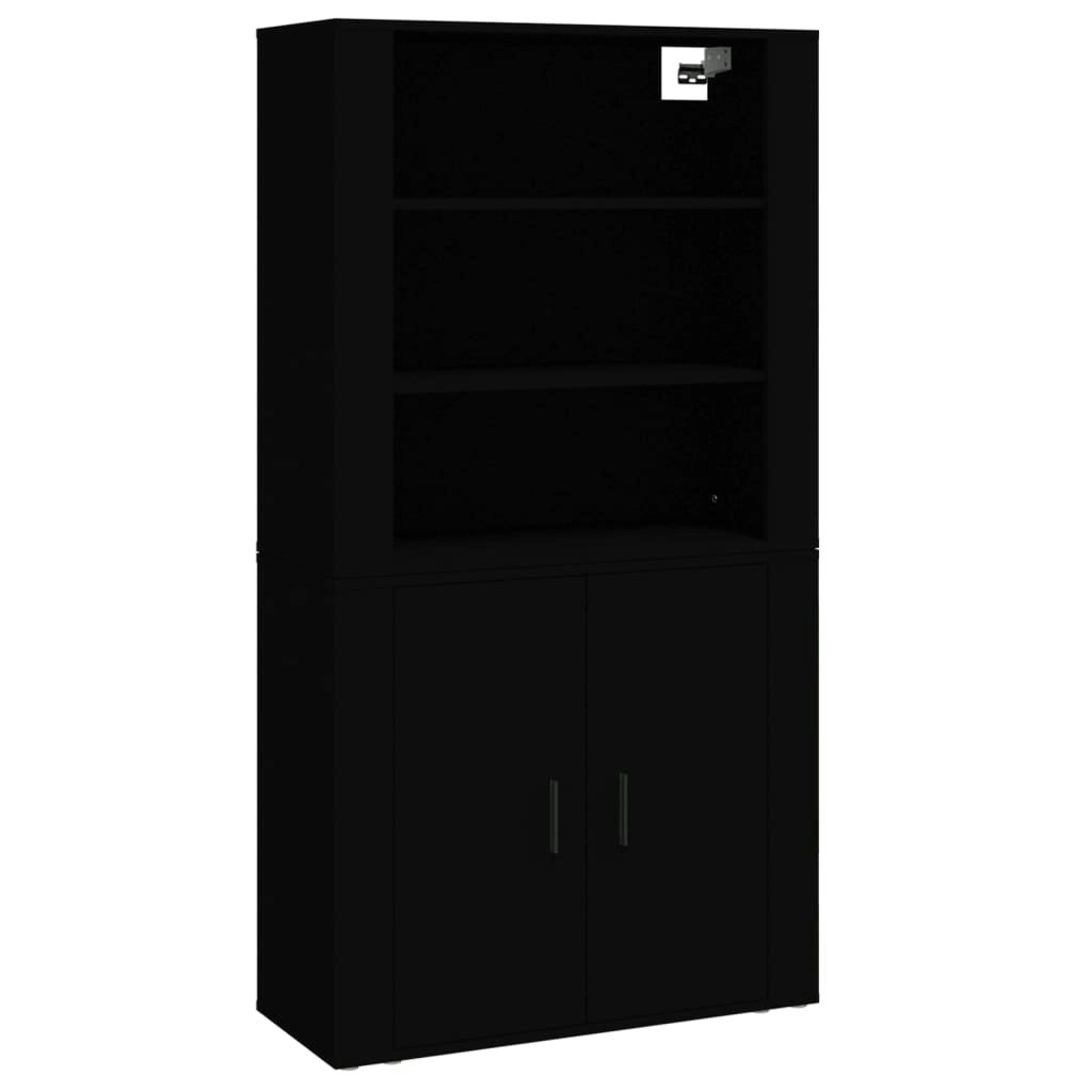 Highboard Black Engineered Wood 3185360