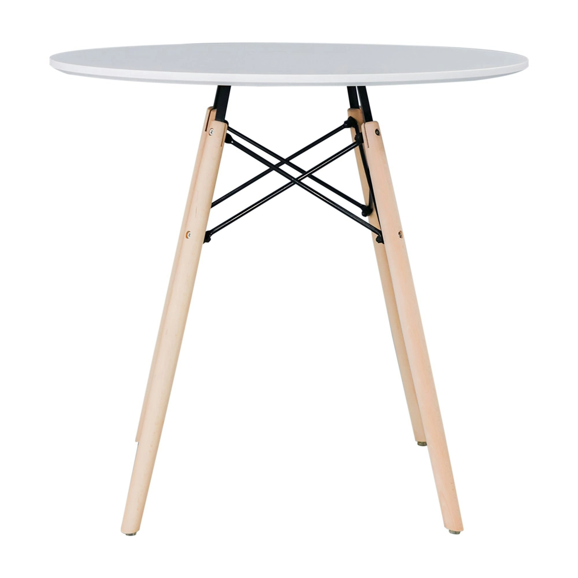 Sokar 80cm Round Dining Table White