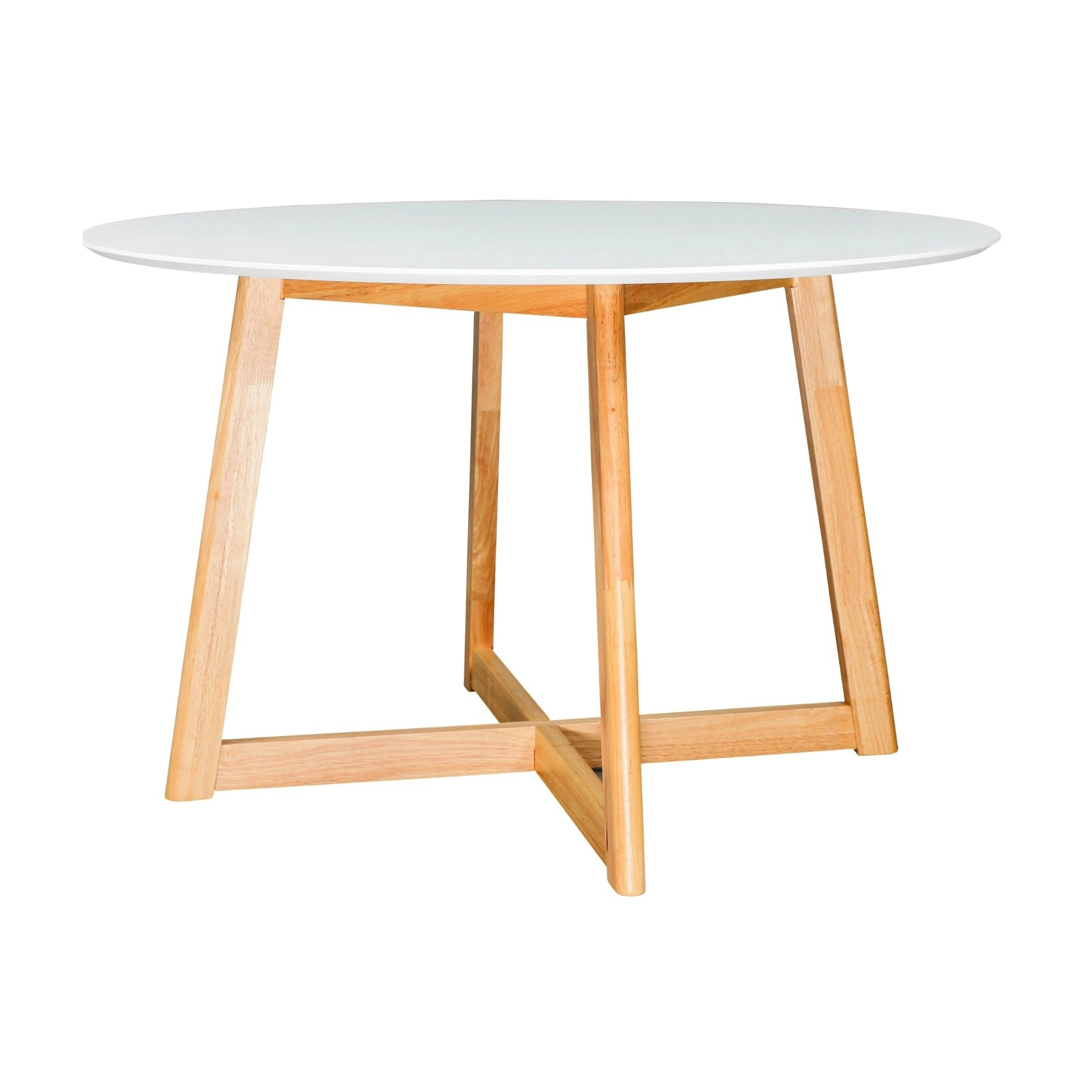 Harry 120cm Round Dining Table White