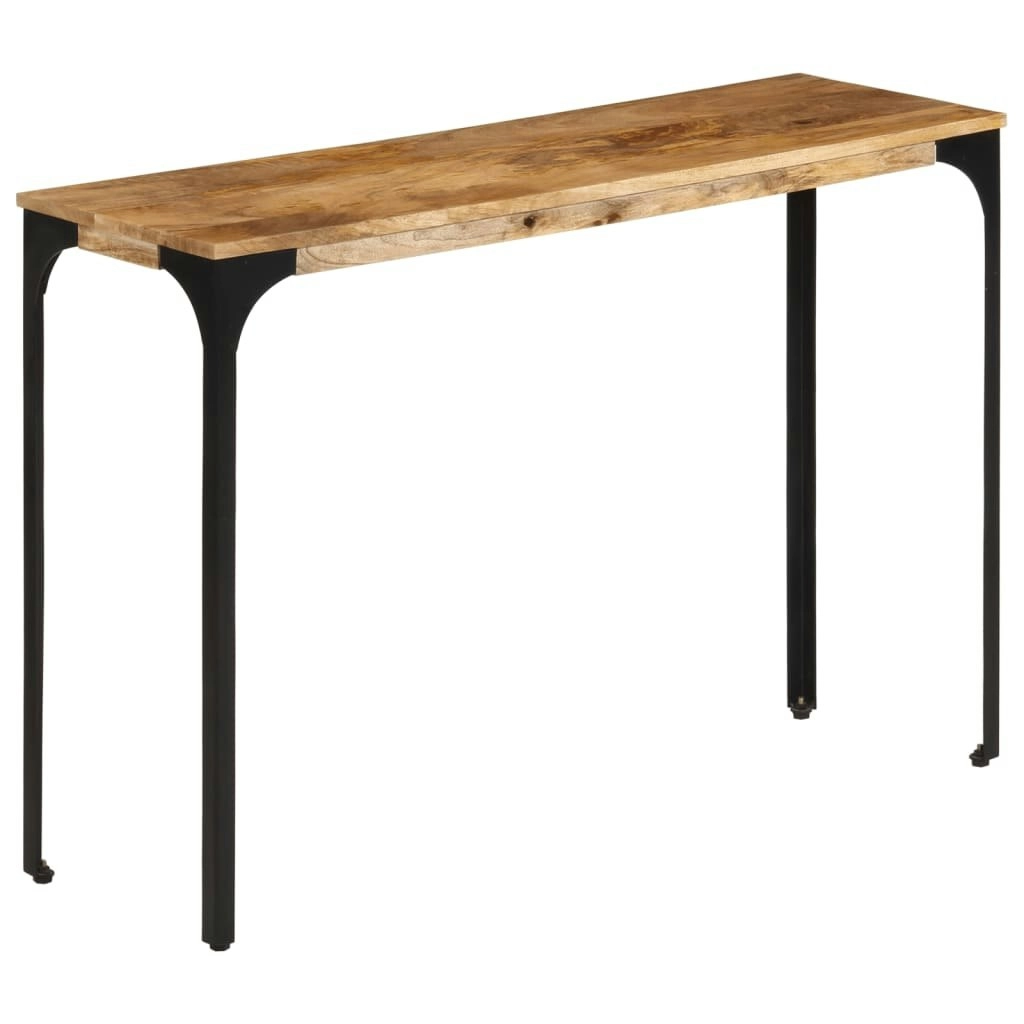 Console Table Brown 110x35x76 cm Solid Wood Mango and Iron 374901