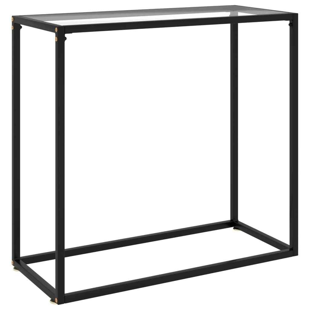 Console Table Transparent 80x35x75 cm Tempered Glass 322807