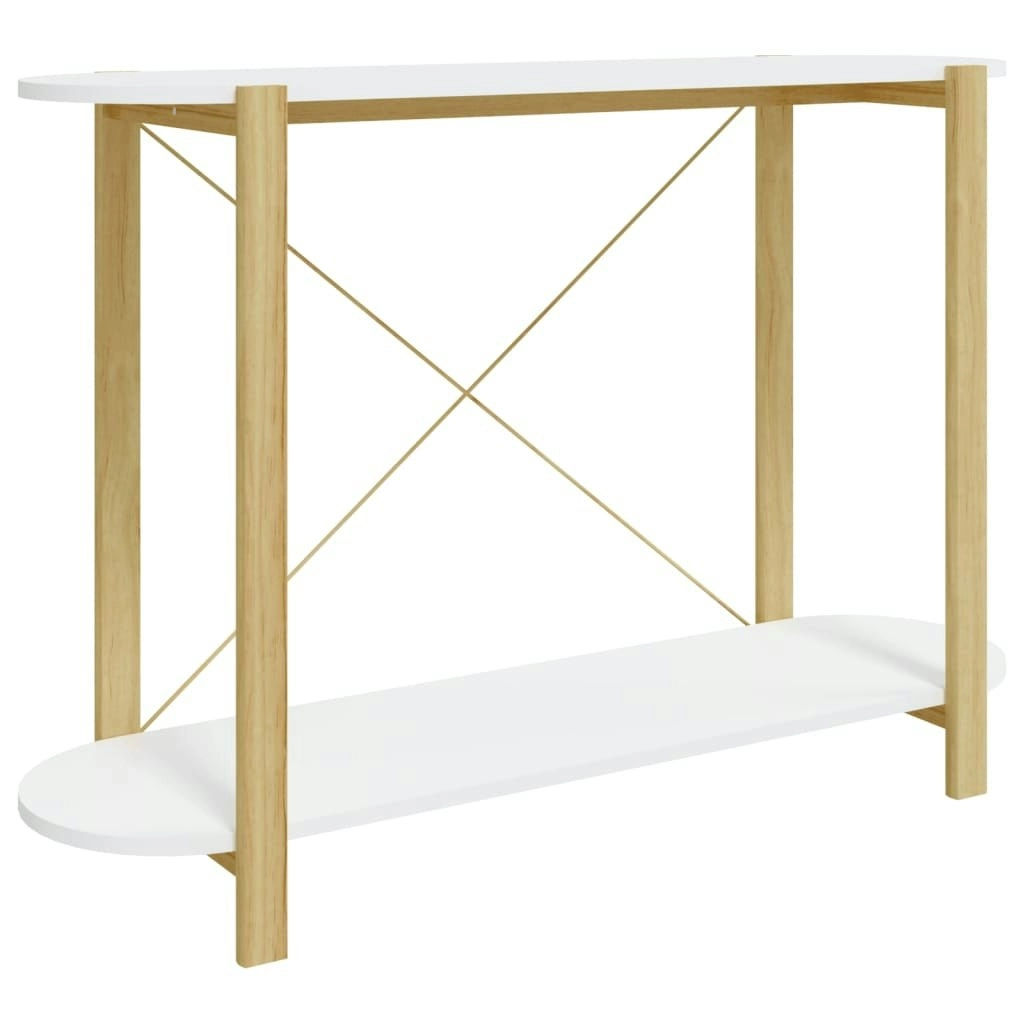 Console Table White 110x38x75 cm Engineered Wood 345690