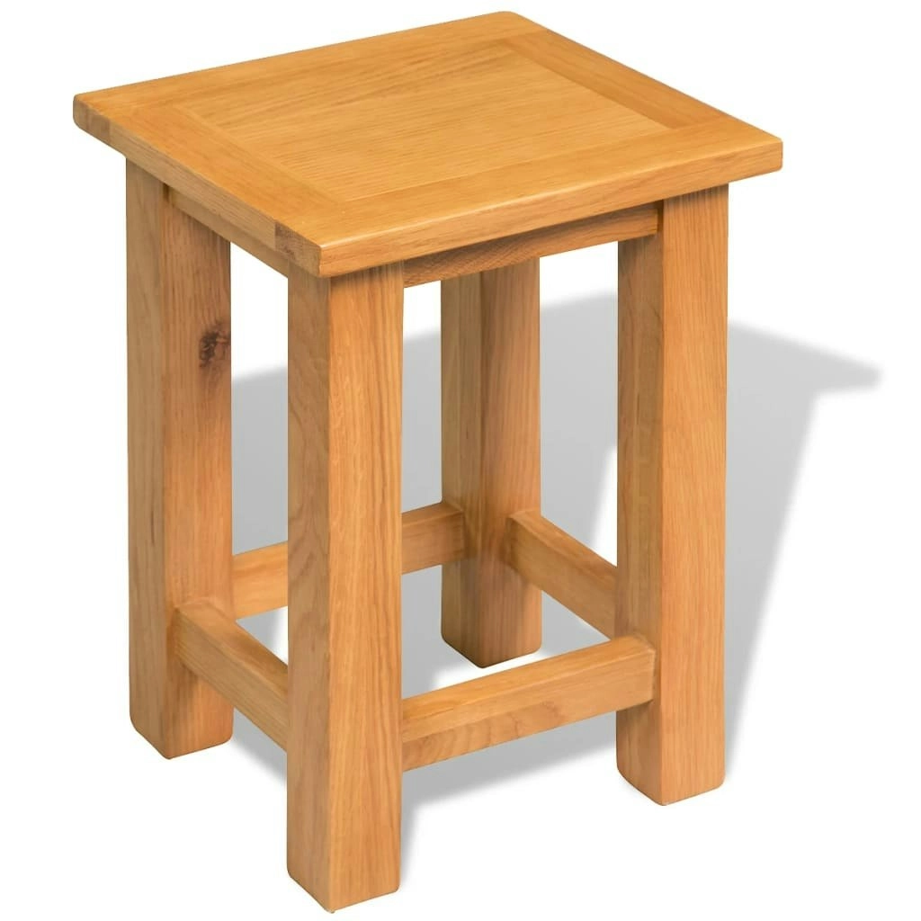 End Table 27x24x37 cm Solid Oak Wood 244207