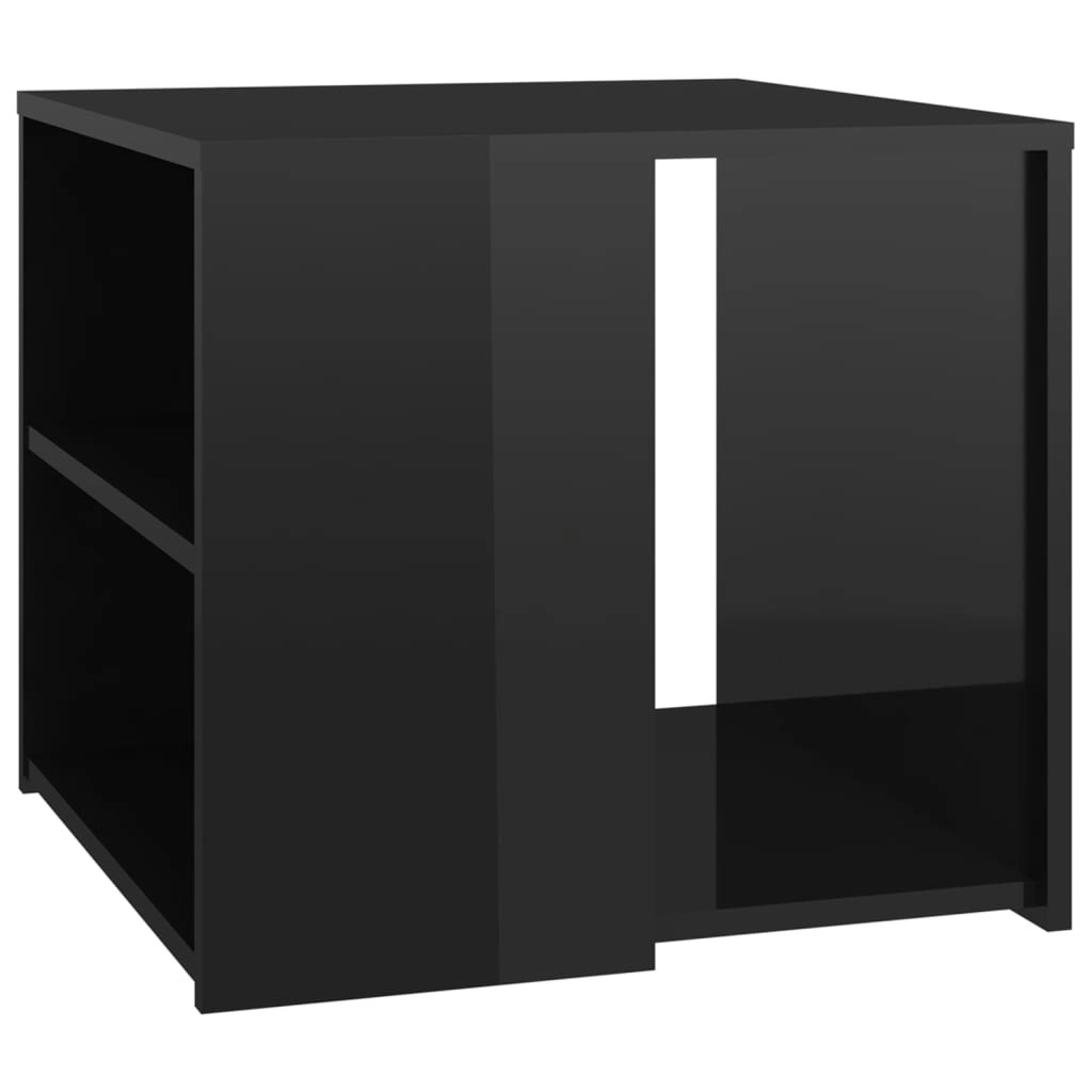 Side Table High Gloss Black 50x50x45 cm Engineered Wood 806389