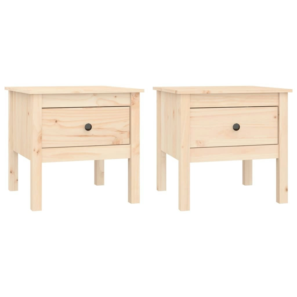 Side Tables 2 pcs 50x50x49 cm Solid Wood Pine 813795