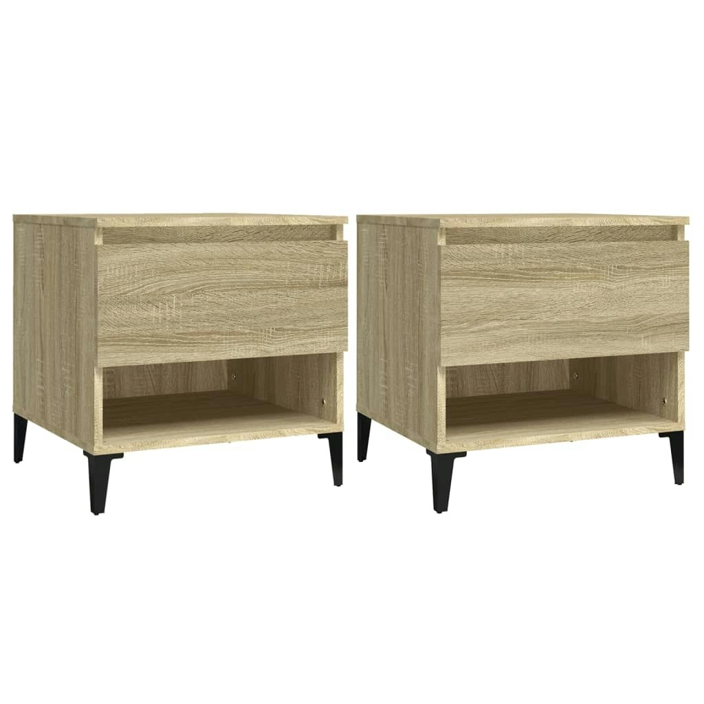 Side Tables 2 pcs Sonoma Oak 50x46x50 cm Engineered Wood 819555