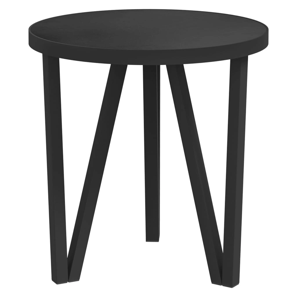 Tea Table Black Ã˜35 cm MDF 331667