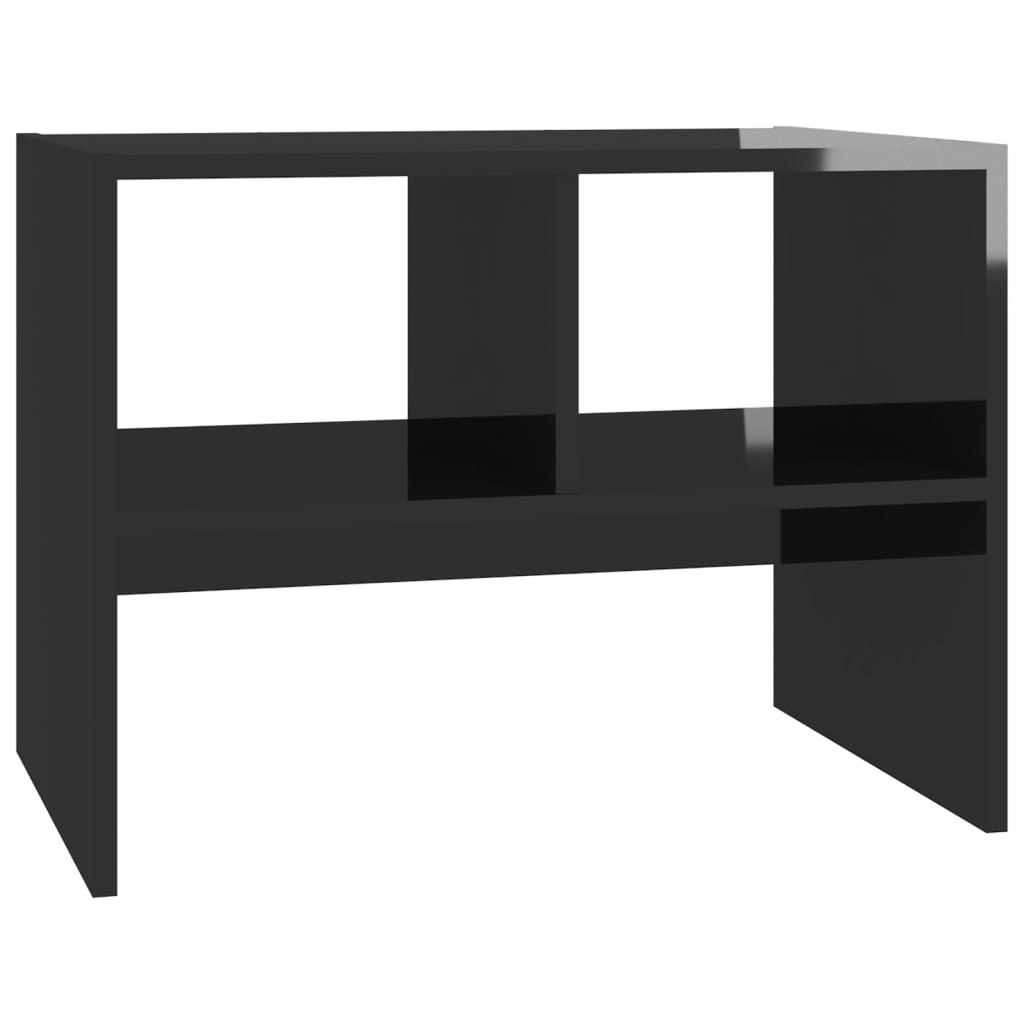 Side Table High Gloss Black 60x40x45 cm Engineered Wood 806712