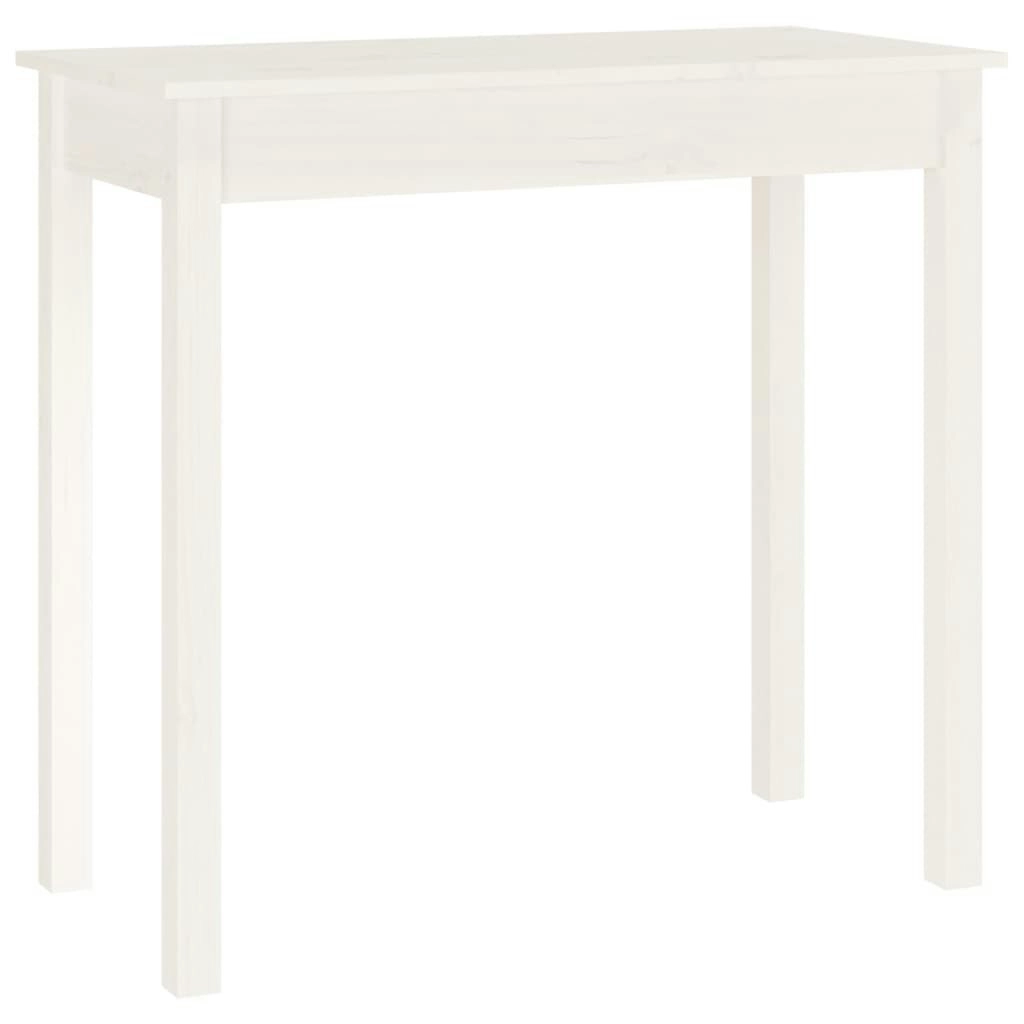 Console Table White 80x40x75 cm Solid Wood Pine 814245