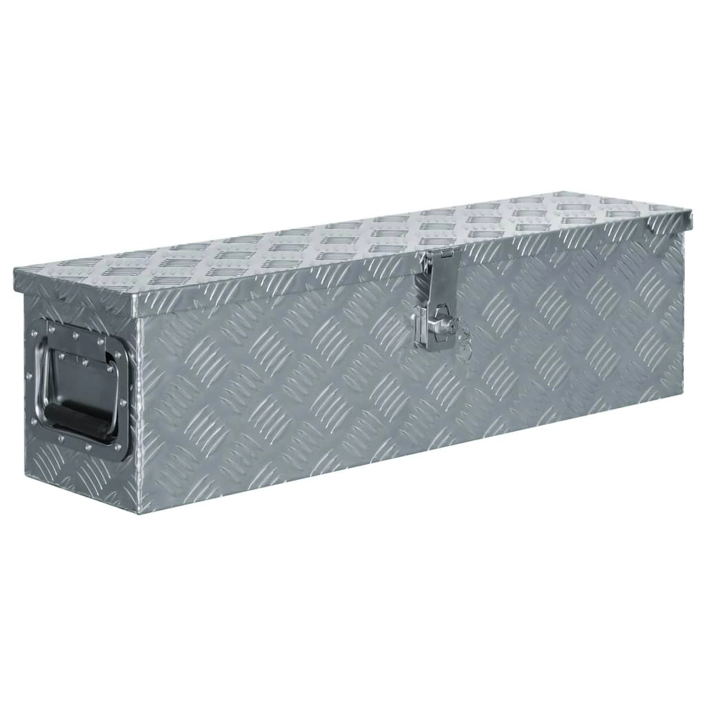 Aluminium Box 80.5x22x22 cm Silver 142937