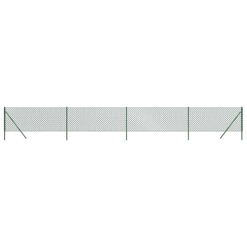 Chain Link Fence Green 0.8x10 m 153904