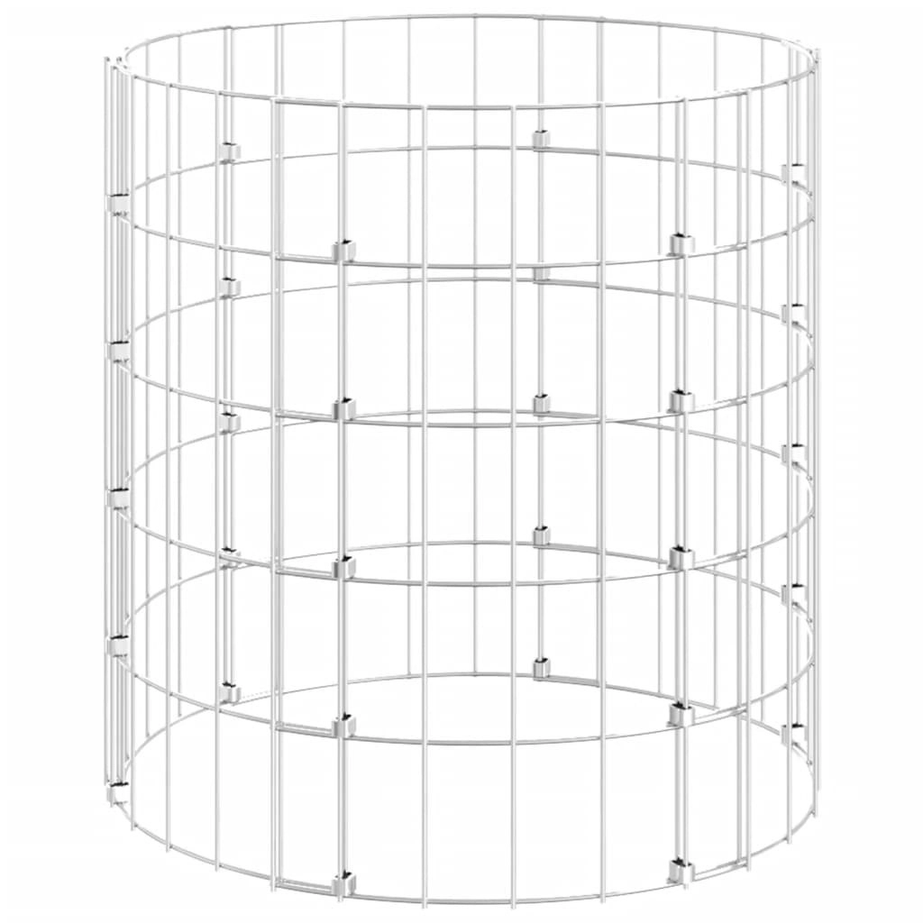 Circular Gabion Pole Galvanised Steel Ã˜50x50 cm 152015