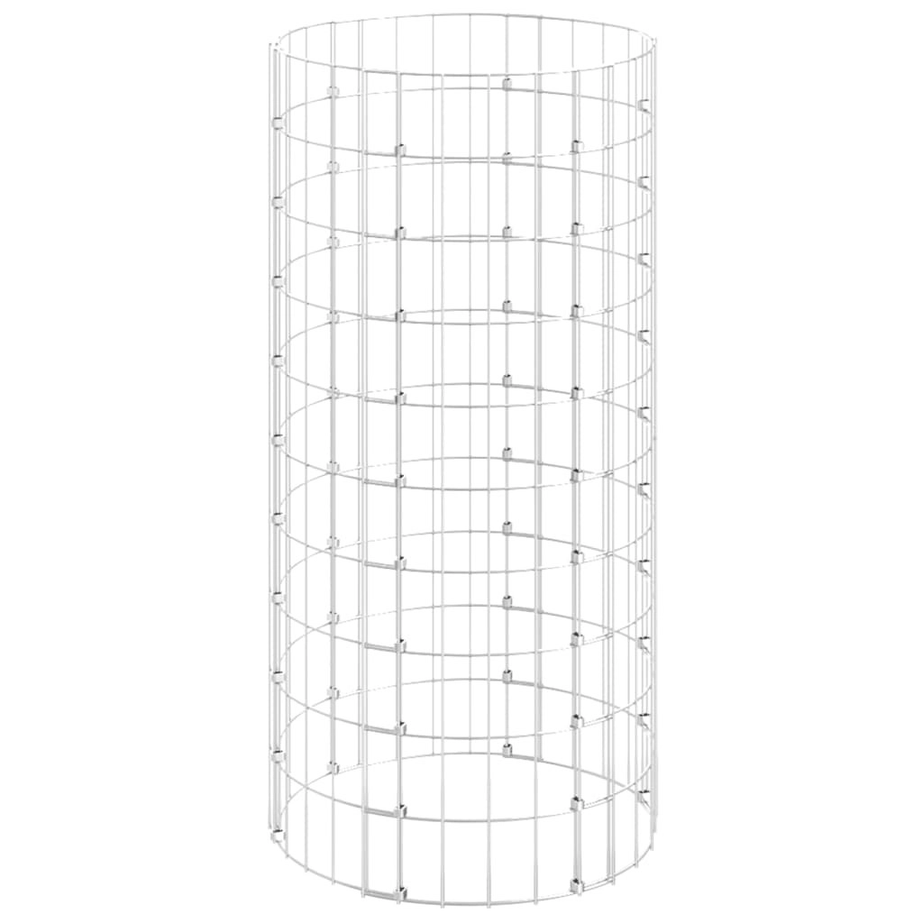 Circular Gabion Pole Galvanised Steel Ã˜50x100 cm 152016