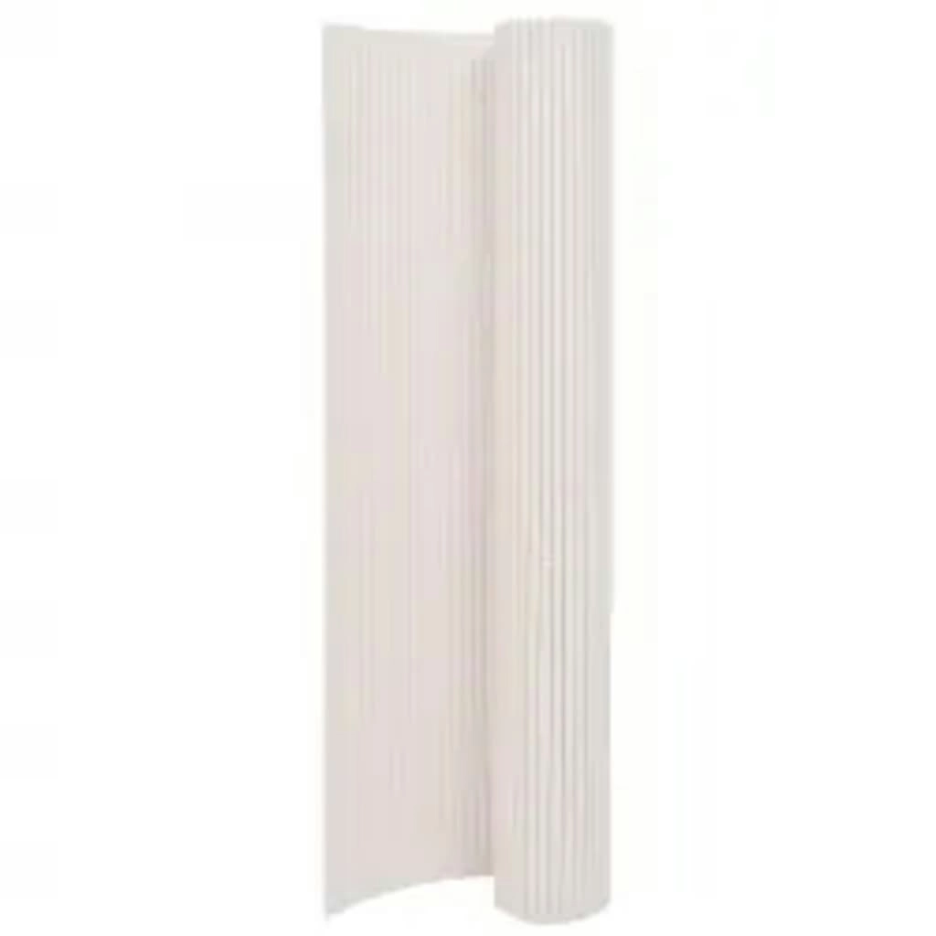 Double-Sided Garden Fence 110x400 cm White 317156