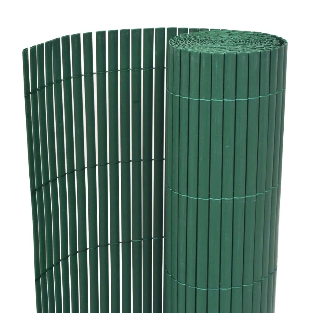 Double-Sided Garden Fence PVC 90x300 cm Green 43623