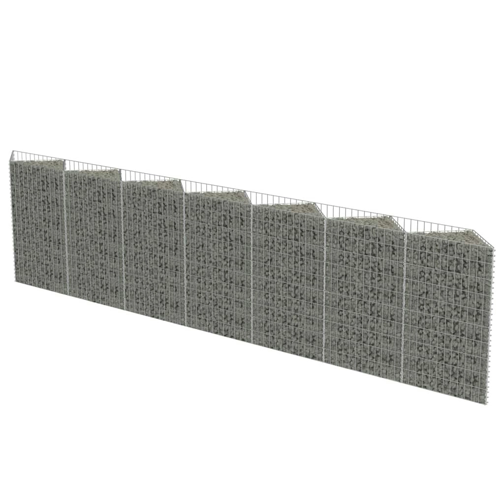 Gabion Wall Galvanised Steel 450x30x100 cm 143571