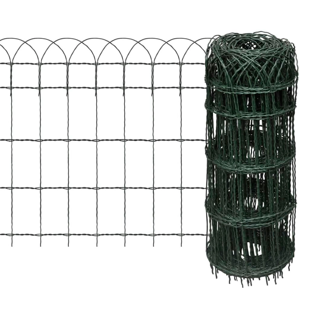 Garden Border Fence Powder-coated Iron 10x0.65 m 141073