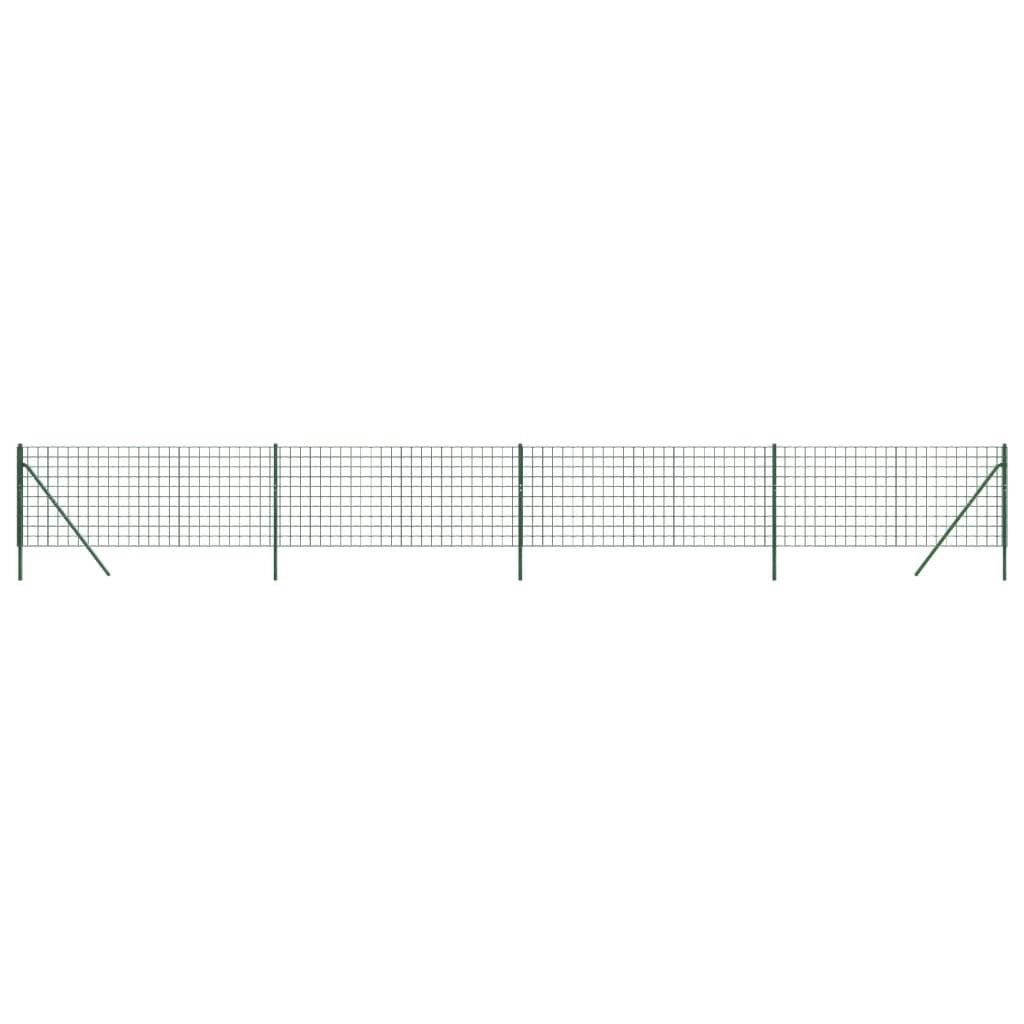 Wire Mesh Fence Green 1x10 m Galvanised Steel 154081