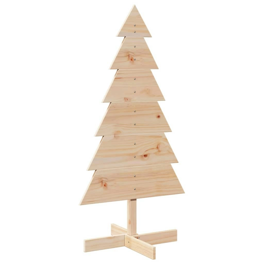 Wooden Christmas Tree for Decoration 120 cm Solid Wood Pine 858189