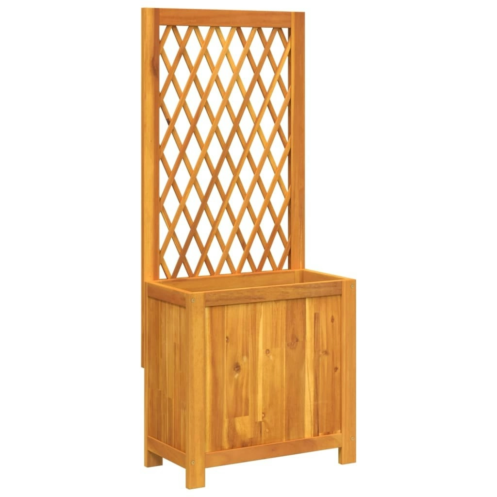 Planter with Trellis 55x29.5x132 cm Solid Wood Acacia 364900