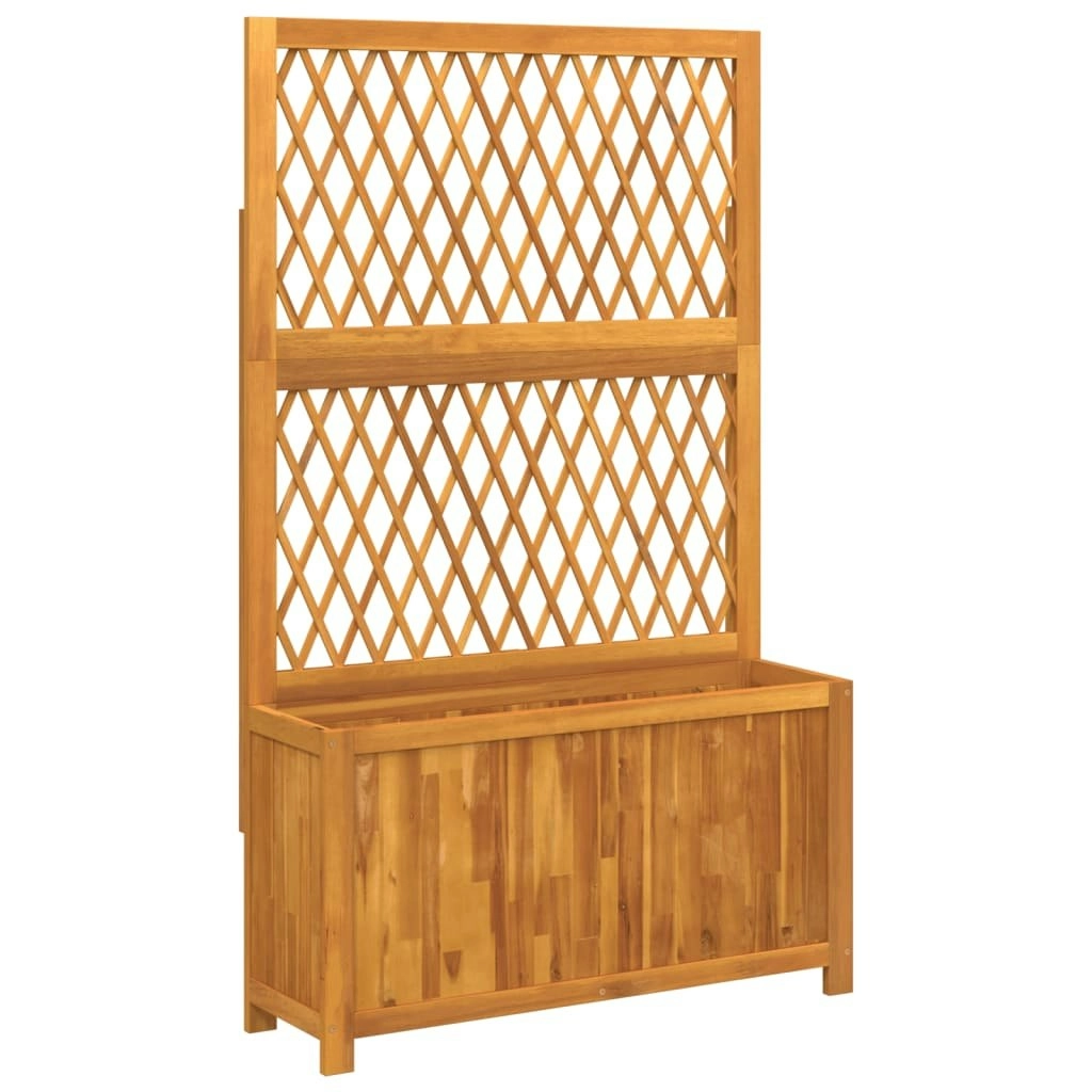 Planter with Trellis 100x32x165 cm Solid Wood Acacia 364901