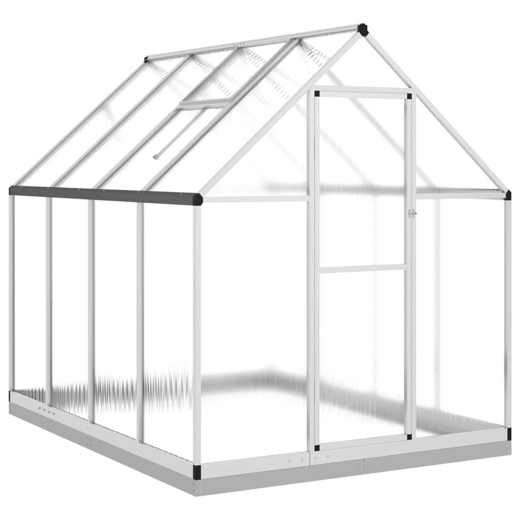 Greenhouse with Base Frame Silver 224x169x202 cm Aluminium 3266323