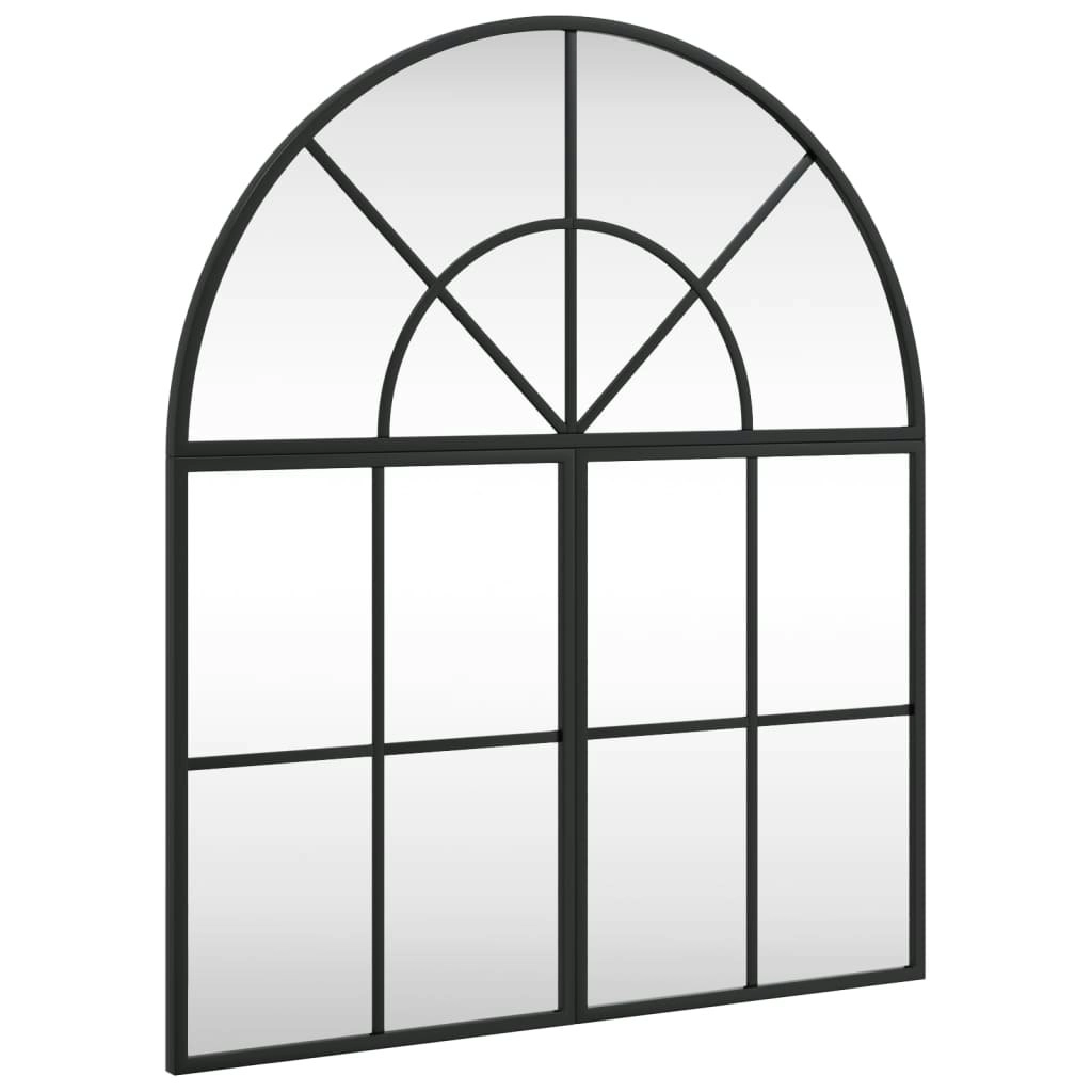 Wall Mirror Black 60x70 cm Arch Iron 3200604