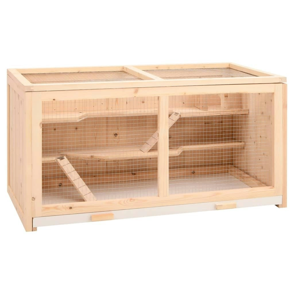 Hamster Cage 89.5x45x45 cm Solid Wood Fir 172381