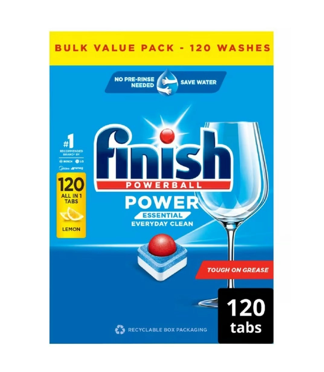 Finish Power Dishwashing Tablets 120 Pack