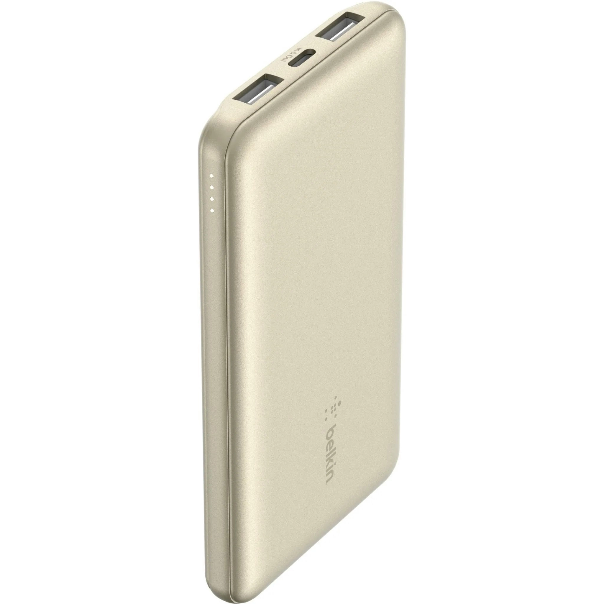 Belkin Boostup Charge 10k 3 Port Power Bank With Cable - Gold