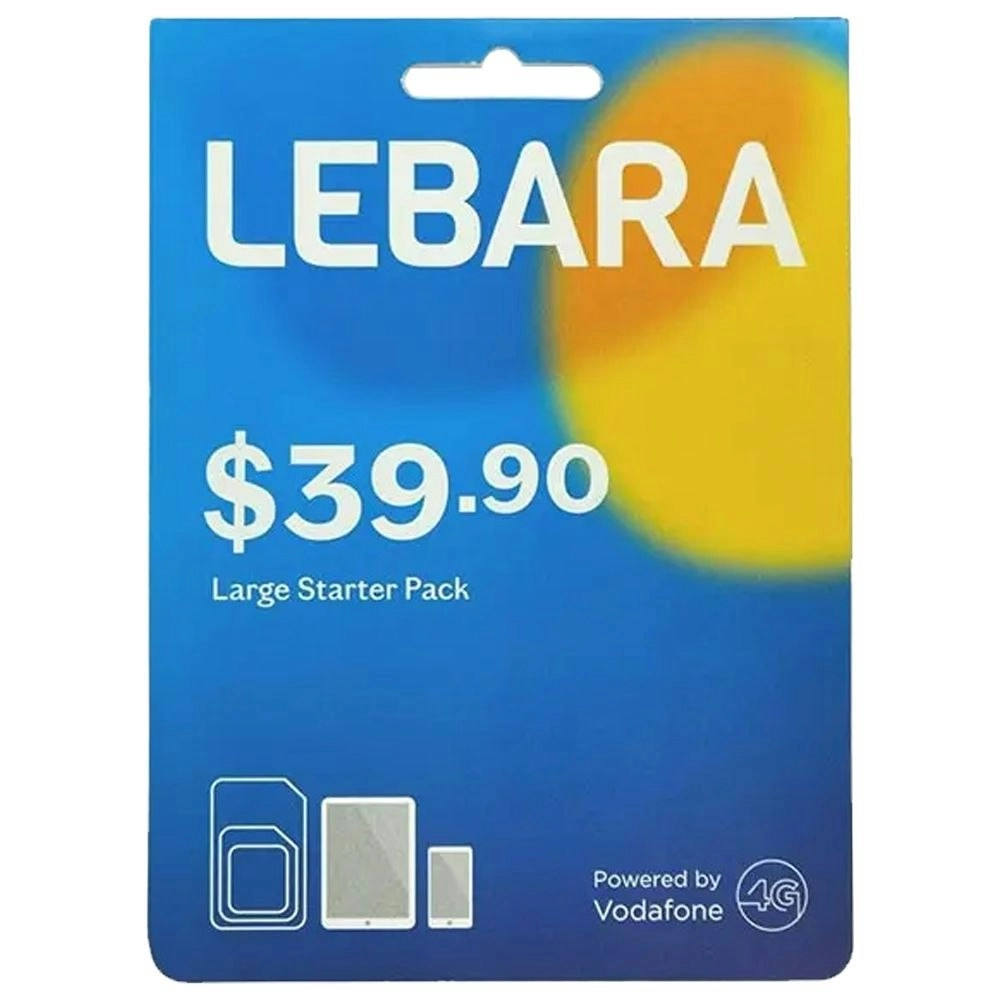 Lebara $39.90 Starter Pack PrePaid SIM Card