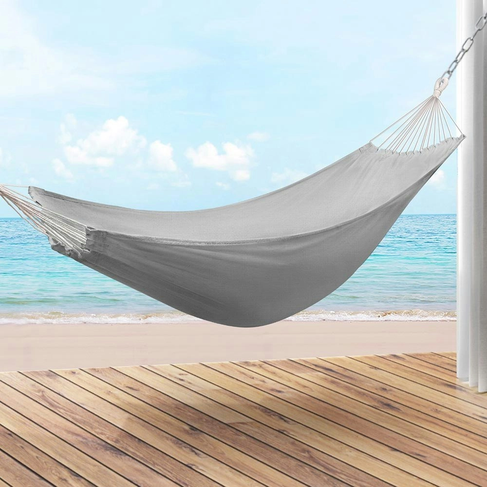 Gardeon Hammock Bed w/ Travel Bag Outdoor Lounge Chair Grey