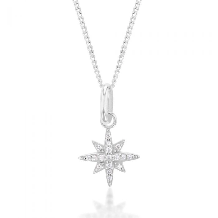 Sterling Silver Cubic Zirconia Star Pendant