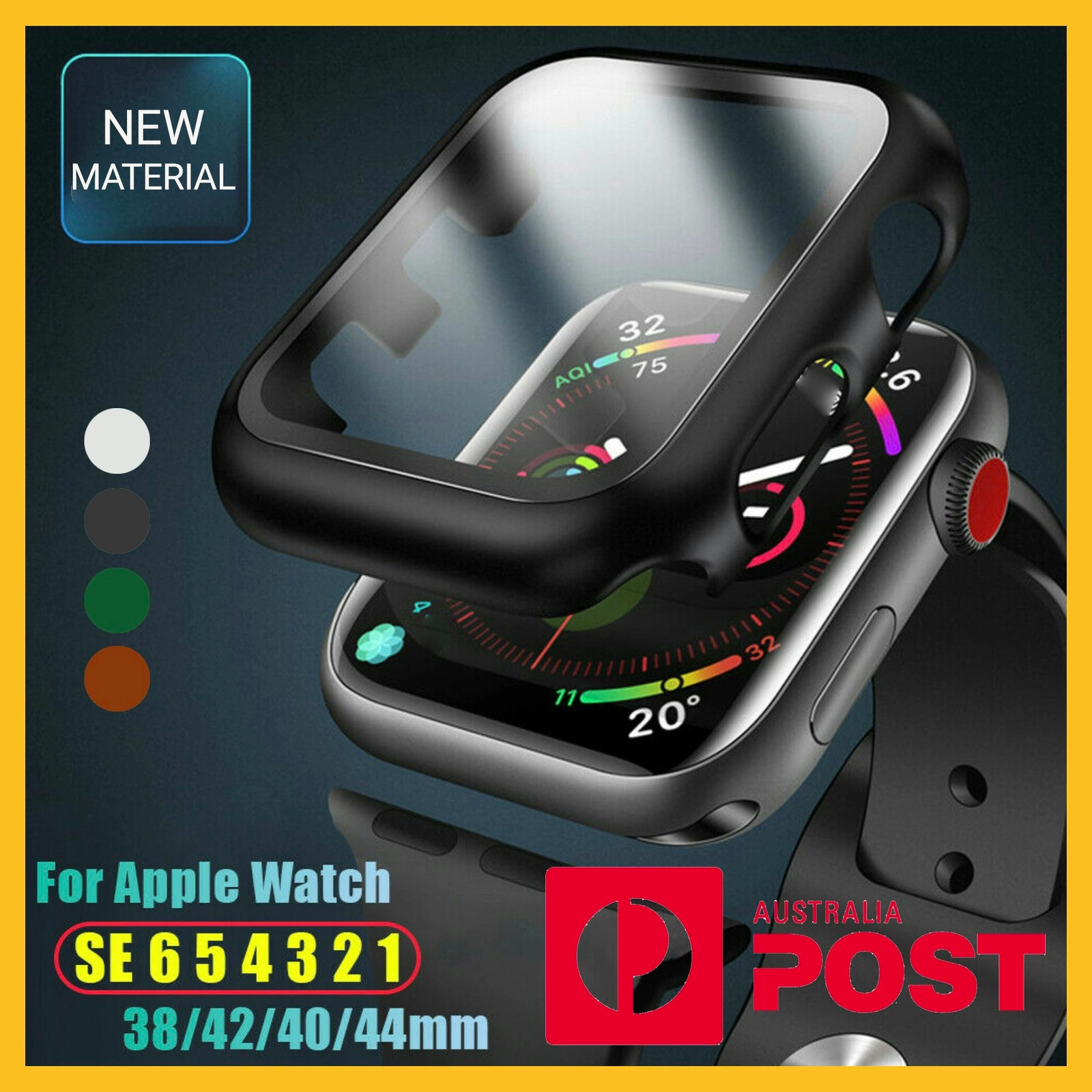 Apple Iwatch Full Screen Protector Glass Case Series 6 5 4 3 38/40/41/42/44/45mm Watch